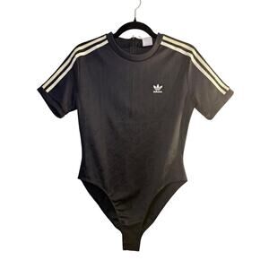 Adidas Originals Black 3-Stripe Bodysuit - Size M NWT